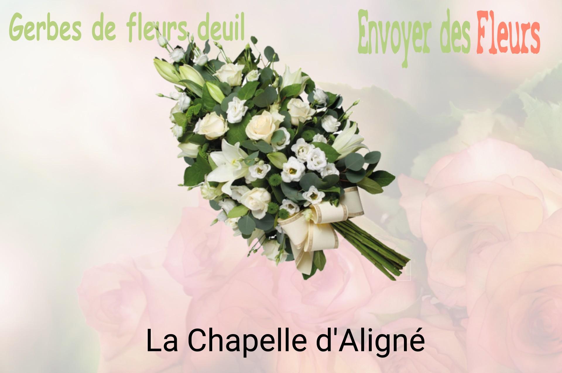 Gerbe de fleurs de deuil livrée à La Chapelle-d'Aligné
